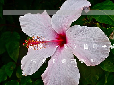 廣發(fā)信用卡逾期談判(廣發(fā)信用卡逾期談判)
