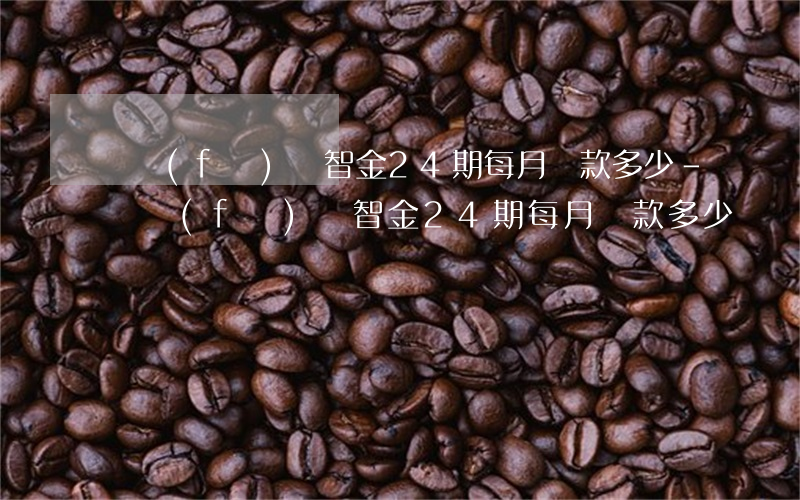 廣發(fā)財智金24期每月還款多少-廣發(fā)財智金24期每月還款多少錢