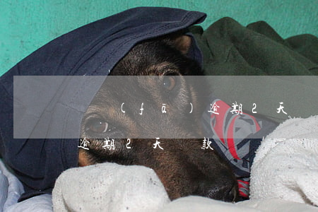 廣發(fā)逾期2天還款嗎(廣發(fā)逾期2天還款嗎)