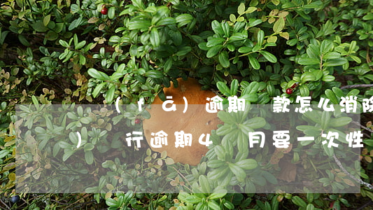 廣發(fā)逾期還款怎么消除(廣發(fā)銀行逾期4個月,要一次性還清欠款嗎?)