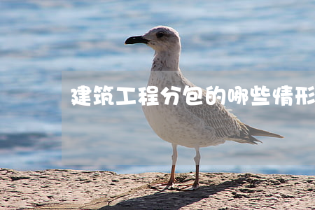建筑工程分包的哪些情形屬于違法