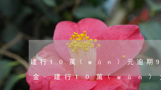 建行10萬(wàn)元逾期9天利息違約金-建行10萬(wàn)元逾期9天利息違約金多少