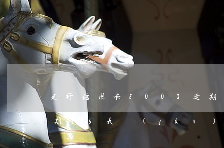 建行信用卡5000逾期五年（建行信用卡逾期15天嚴(yán)重嗎）