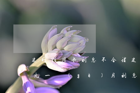 建行信用卡利息不合理(建行信用卡1000元一個(gè)月利息)
