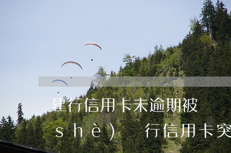 建行信用卡未逾期被凍結(jié)(建設(shè)銀行信用卡突然被凍結(jié))