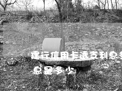 建行信用卡透支利息多少(建行信用卡貸款利息是多少)