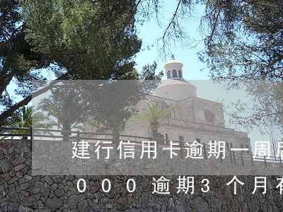 建行信用卡逾期一周后果咋办(建行信用卡5000逾期3个月有什么后果)