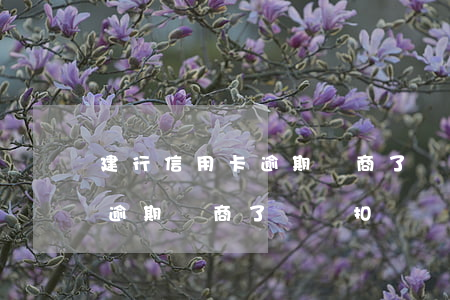 建行信用卡逾期協商了會劃扣-建行信用卡逾期協商了會劃扣嗎