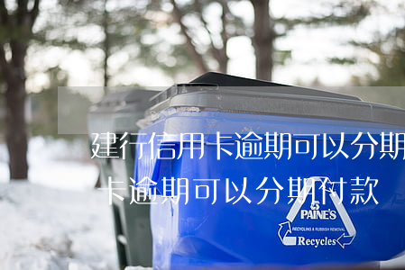 建行信用卡逾期可以分期付款嗎-建行信用卡逾期可以分期付款嗎