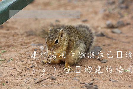 建行信用卡逾期后已還清(還款到已經(jīng)注銷的建行信用卡)