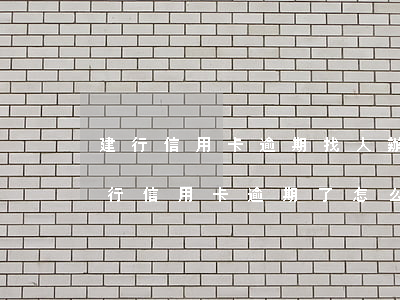 建行信用卡逾期找人辦理(建設(shè)銀行信用卡逾期了怎么辦)