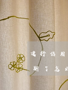 建行信用卡逾期能還本金嗎(建行的信用卡逾期了怎么辦)