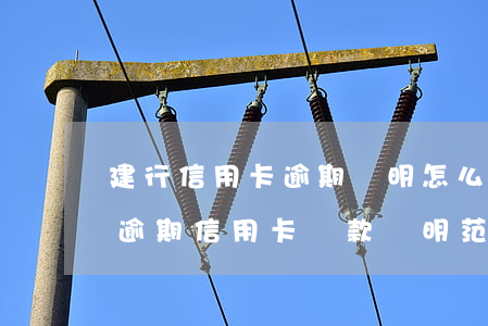 建行信用卡逾期證明怎么開(建設銀行非惡意逾期信用卡還款證明范本)