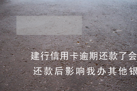建行信用卡逾期还款了会怎么样-建行逾期还款后影响我办其他银行信用卡吗