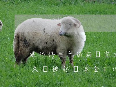 建行信用卡逾期還完本金(建行信用卡逾期多久會被起訴本金5000)