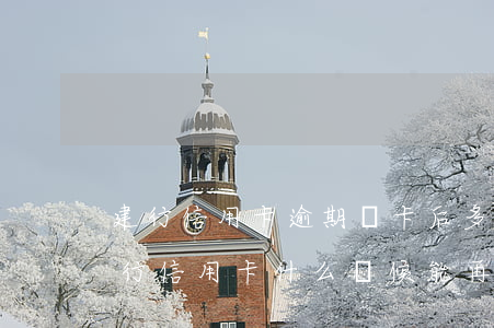 建行信用卡逾期銷卡后多久在申-注銷了建行信用卡什么時候能再次申請