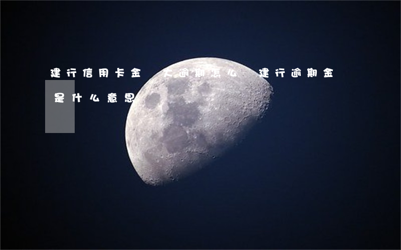建行信用卡金額大逾期怎么辦(建行逾期金額是什么意思)