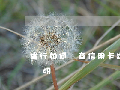 建行如何協商信用卡 建行協商還款需要什么證明
