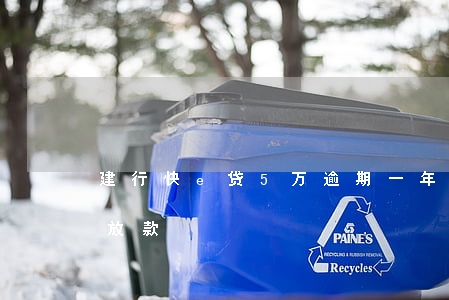 建行快e贷5万逾期一年(建行快e贷多久能放款)