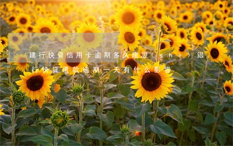 建行快貸信用卡逾期多久(建設(shè)銀行快貸還款逾期一天有什么影響)
