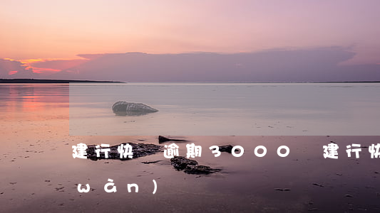 建行快貸逾期3000塊(建行快貸30萬(wàn)訴訟)