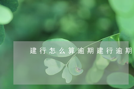 建行怎么算逾期(建行逾期怎么計(jì)算)