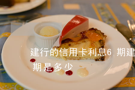建行的信用卡利息6期(建行的信用卡利息6期是多少)