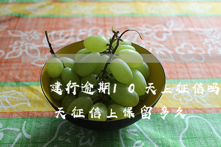 建行逾期10天上征信吗 建行的房贷逾期一天征信上保留多久