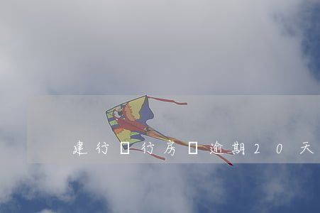 建行銀行房貸逾期20天(銀行房貸逾期一天)