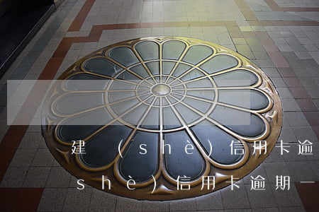 建設(shè)信用卡逾期二次分期(建設(shè)信用卡逾期一兩天)