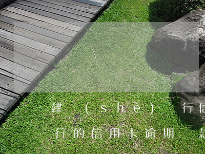 建設(shè)銀行信用卡逾期三天還款(建行的信用卡逾期還款以后多久能使用)