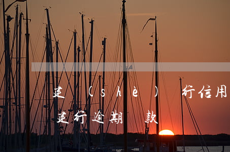 建設(shè)銀行信用卡逾期多久再還款(建行逾期還款時間)