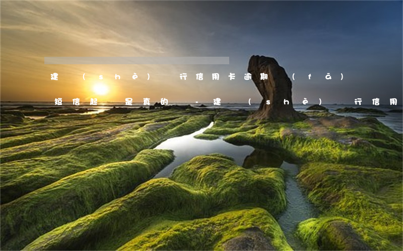 建設(shè)銀行信用卡逾期發(fā)短信起訴是真的嗎-建設(shè)銀行信用卡逾期發(fā)短信起訴是真的嗎嗎