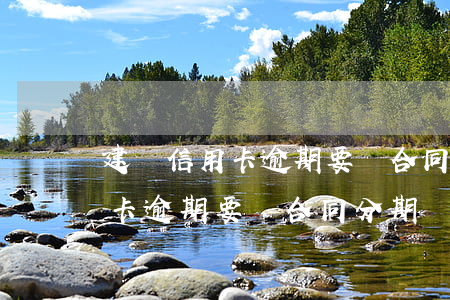 建設信用卡逾期要簽合同分期嗎-建設信用卡逾期要簽合同分期嗎怎么辦