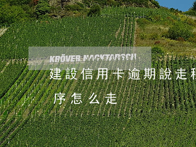 建設信用卡逾期說走程序(信用卡逾期法律程序怎么走)