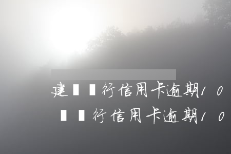 建設銀行信用卡逾期10天會上征信嗎?-建設銀行信用卡逾期10天會上征信嗎怎么辦