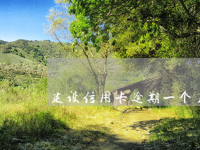 建设信用卡逾期一个月会降额度吗