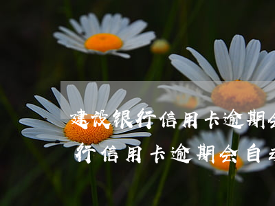 建设银行信用卡逾期会自动扣钱吗-建设银行信用卡逾期会自动扣钱吗
