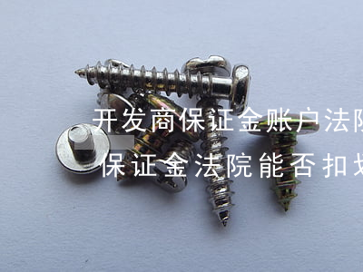 开发商保证金账户法院可以扣划吗(银行按揭保证金法院能否扣划)