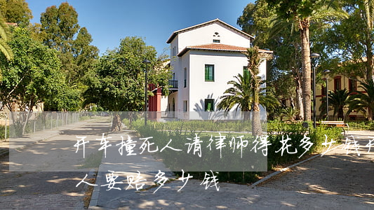 开车撞死人请律师得花多少钱(开车撞死人个人要赔多少钱)