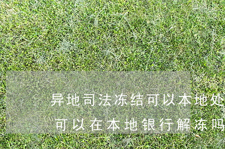 异地司法冻结可以本地处理吗(外地卡冻结了可以在本地银行解冻吗)
