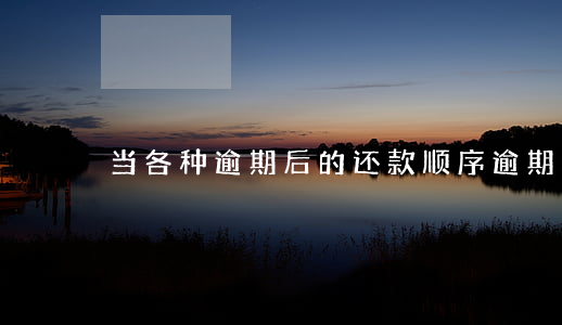 当各种逾期后的还款顺序(逾期贷款还款顺序)