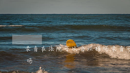录音在法院可以当证据吗(录音可以当成证据吗)
