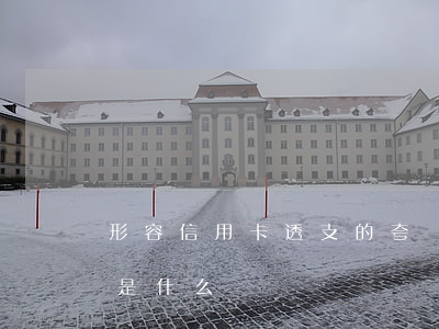 形容信用卡透支的夸張(信用卡惡意透支指的是什么)