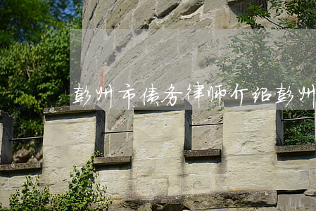 彭州市债务律师介绍 彭州市债务律师介绍
