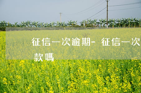 征信 一次逾期-征信一次逾期可以公積金貸款嗎