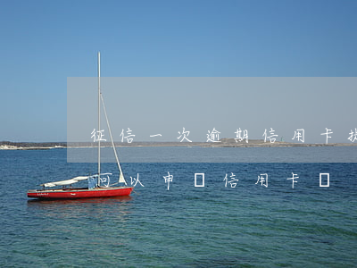 征信一次逾期信用卡提額度(征信有一次逾期可以申請信用卡嗎)