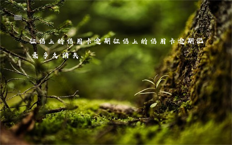 征信上的信用卡逾期(征信上的信用卡逾期记录多久消失)