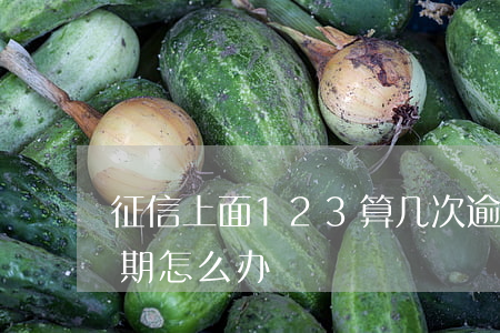 征信上面123算几次逾期(征信上有几次逾期怎么办)