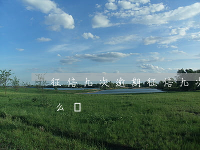 征信九次逾期(征信九次逾期會(huì)怎么樣)